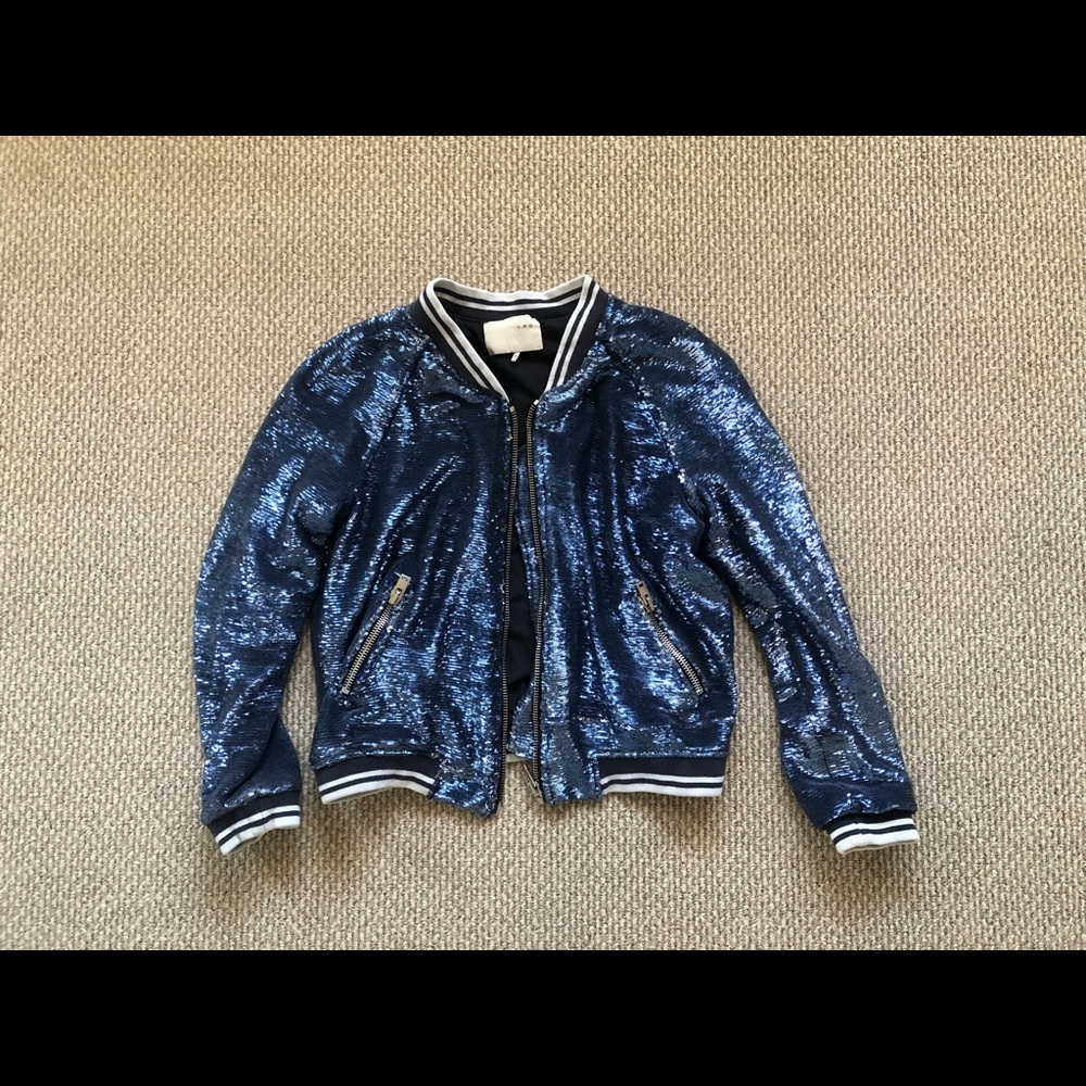 IRO sequined bomber Varsity jacket size 2 / M